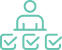 Icon for Structured, Module-Based Learning
Progress through integrated modules that build toward practical outputs and strategies   you can carry with you in professional settings.
